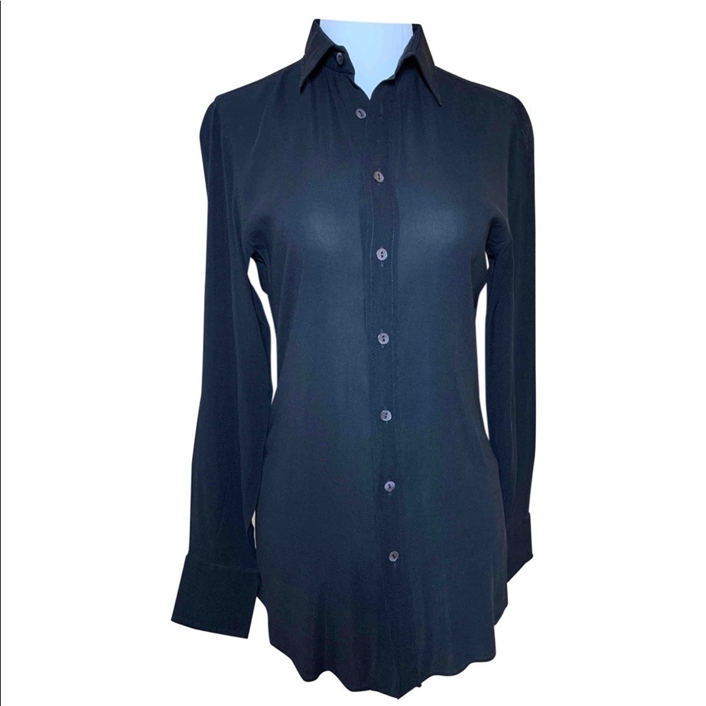 DOLCE&GABBANA G&B Black Long Sleeves Blouse Top 38